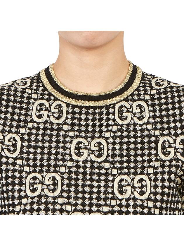 Women's Wool Blend Jacquard Knit Top Grey - GUCCI - BALAAN 7