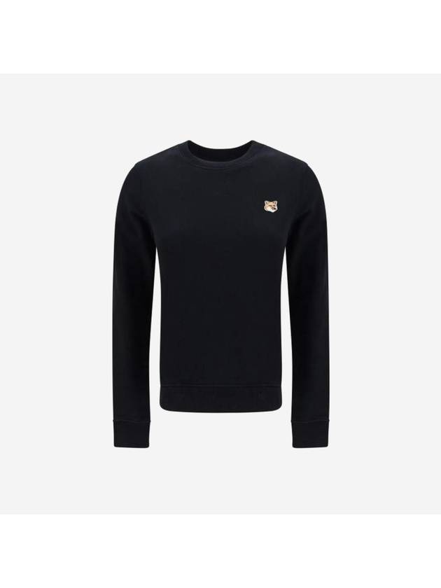 Fox Head Patch Regular Sweatshirt Black - MAISON KITSUNE - BALAAN 2