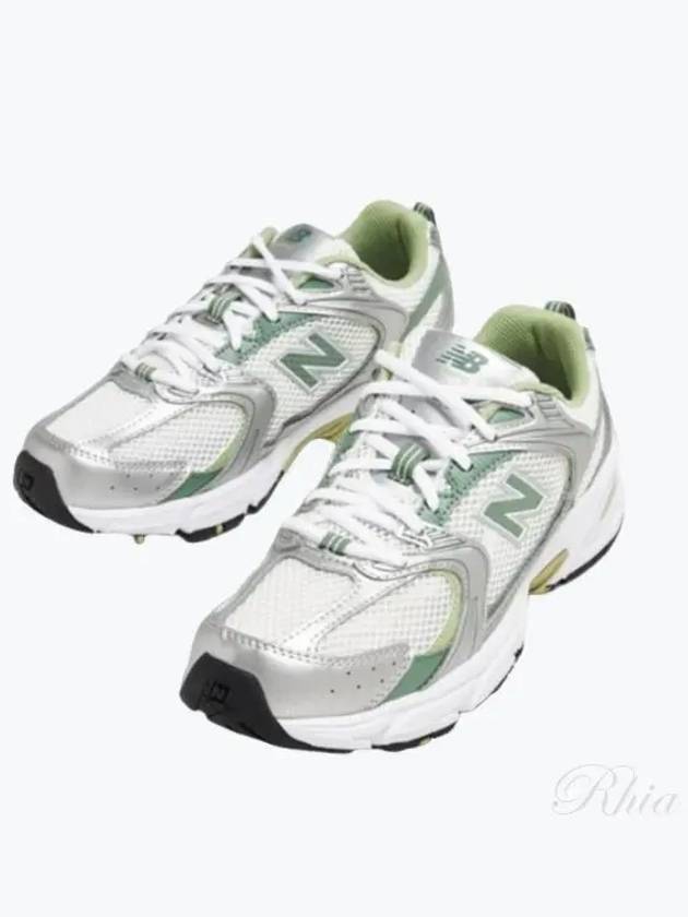 530 Low Top Sneakers Silver Metallic Green - NEW BALANCE - BALAAN 2