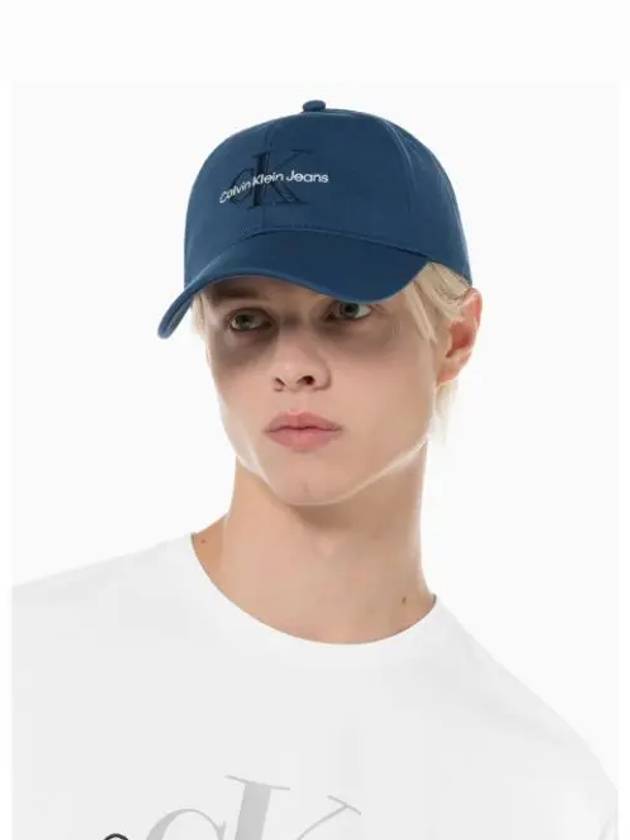 JEANS Unisex CKJ Monogram Embroidered Ball Cap 4G5040GCGJ - CALVIN KLEIN - BALAAN 1