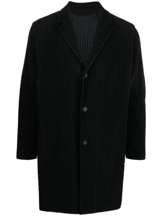 Pleated Basic Single Coat Black - ISSEY MIYAKE - BALAAN 1