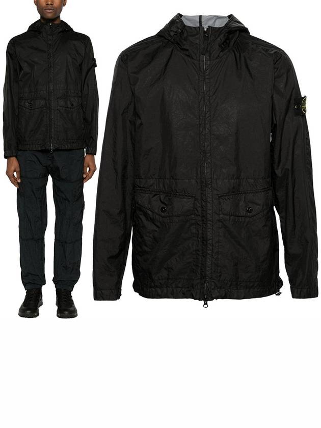 Membrana 3L TC Hooded Jacket Black - STONE ISLAND - BALAAN 2