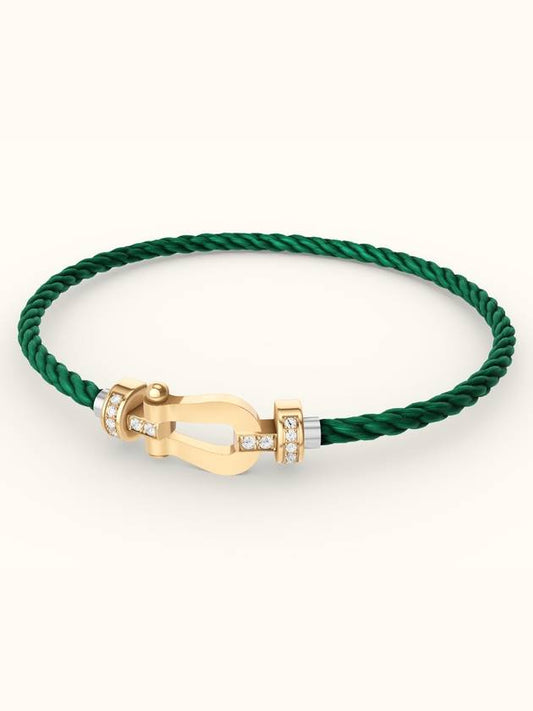 Posten diamond bracelet medium yellow gold emerald 0B0070 6B1089 - FRED - BALAAN 1