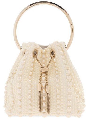 Jimmy Choo ‘Bon Bon’ Bucket Shoulder Bag, Women's, Cream - JIMMY CHOO - BALAAN 1