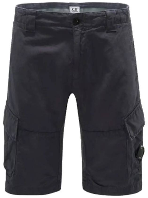 Men's Linen Bermuda Cargo Shorts Navy - CP COMPANY - BALAAN 3