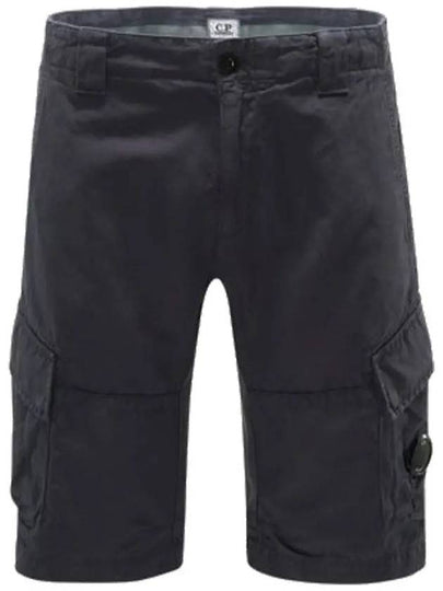 Men's Linen Bermuda Cargo Shorts Navy - CP COMPANY - BALAAN 2