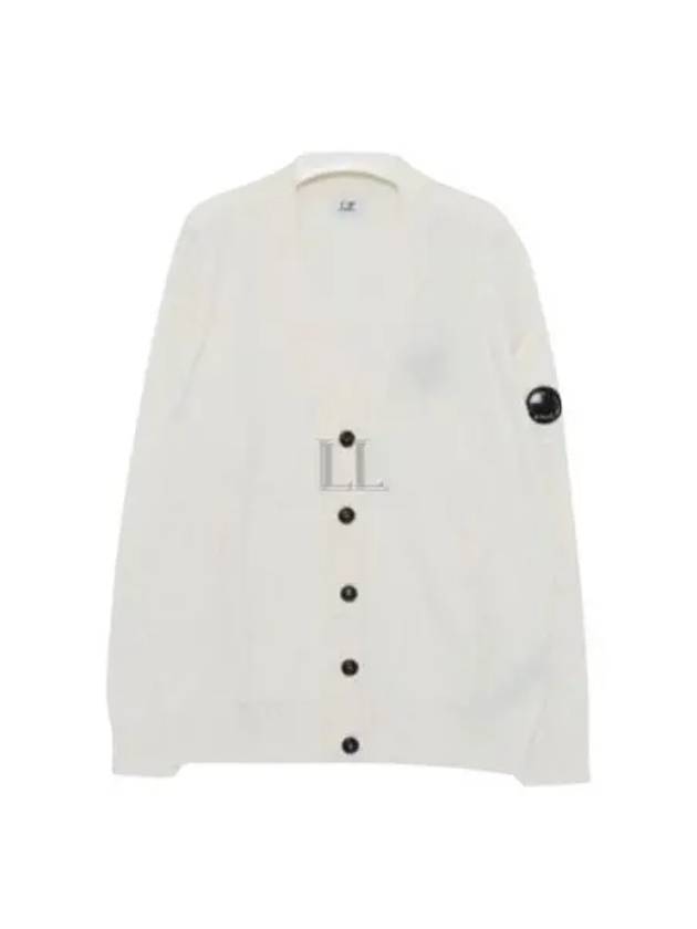 Lens Cotton Cardigan White - CP COMPANY - BALAAN 2