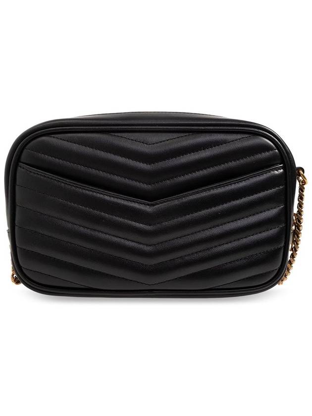 Lou Small Leather Cross Bag Black - SAINT LAURENT - BALAAN 5