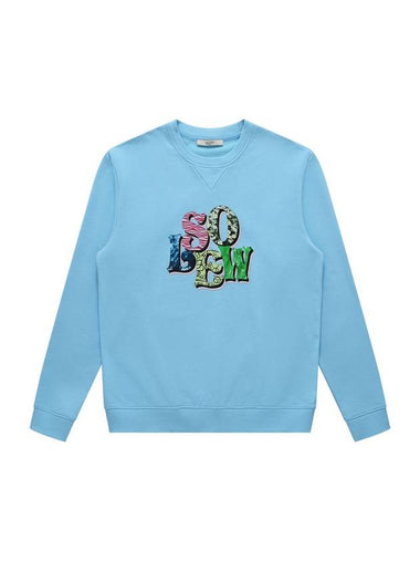 Logo Graphic Sweatshirt Light Blue - SOLEW - BALAAN 1