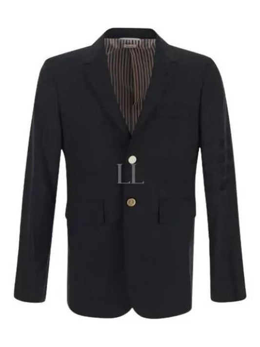 Plain Weave Suiting 4 Bar Classic Sport Jacket Dark Blue - THOM BROWNE - BALAAN 2