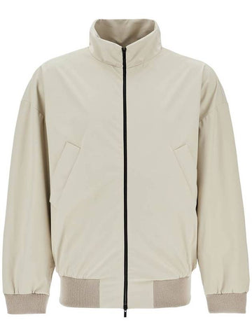 beige nylon and polyester jacket with high collar and zip - FEAR OF GOD - BALAAN 1