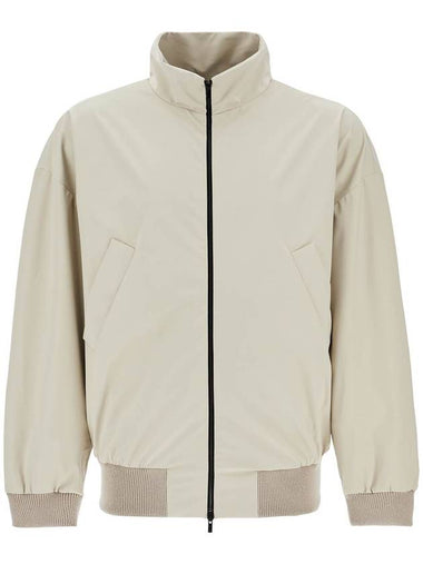 beige nylon and polyester jacket with high collar and zip - FEAR OF GOD - BALAAN 1