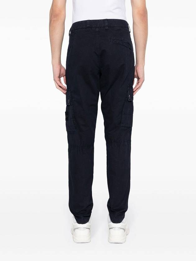 Wappen Patch Old Treatment Slim Fit Cargo Straight Pants Navy - STONE ISLAND - BALAAN 4