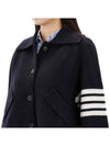 Voile Wool Milan Crop Car Coat Jacket FKJ085A 415 - THOM BROWNE - BALAAN 4