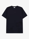 Logo Short Sleeve T-shirt Navy - SAINT LAURENT - BALAAN 2