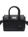 Bayswater Mini Heavy Grain Shoulder Bag Black - MULBERRY - BALAAN 3