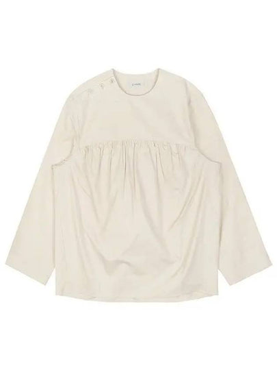 Round Neck Long Sleeve Blouse T-Shirt Ivory - LEMAIRE - BALAAN 2