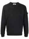 Waffen Patch Cotton Sweatshirt Black - STONE ISLAND - BALAAN 3