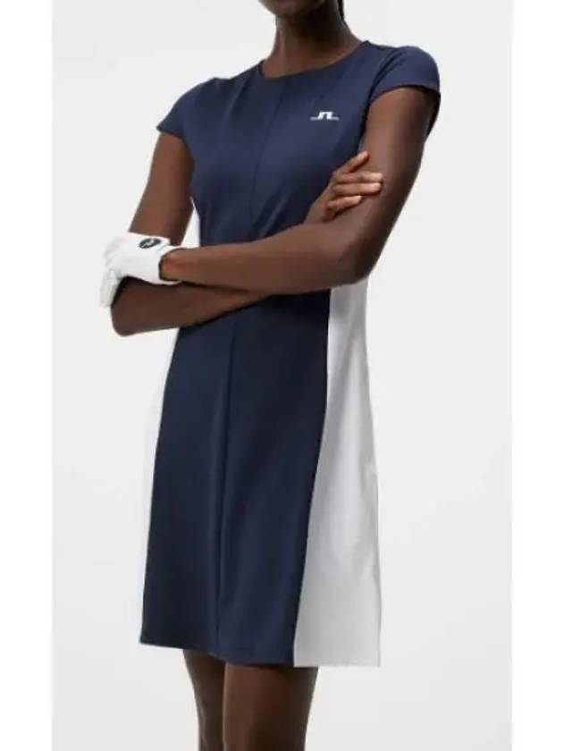 Maxime Golf A-Shape Short Dress Navy - J.LINDEBERG - BALAAN 2