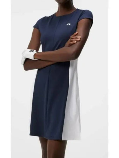 Maxime Golf A-Shape Short Dress Navy - J.LINDEBERG - BALAAN 2