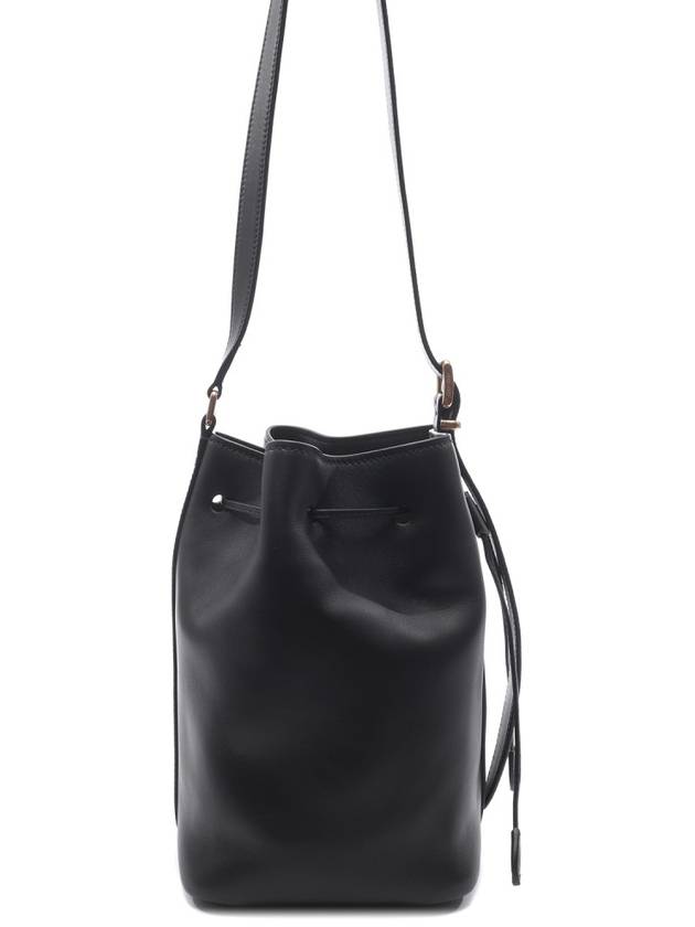 Logo Leather Bucket Bag Black - MIU MIU - BALAAN 5