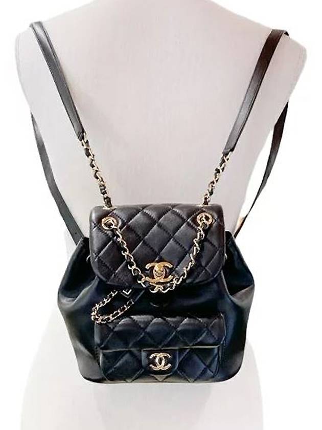 Duma One Pocket Backpack Small Black AS2908 - CHANEL - BALAAN 7