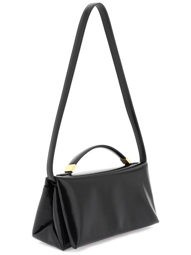 Prisma Leather Tote Bag Black - MARNI - BALAAN 4