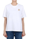 Speedy Fox Patch Comfort Short Sleeve T Shirt White - MAISON KITSUNE - BALAAN 3