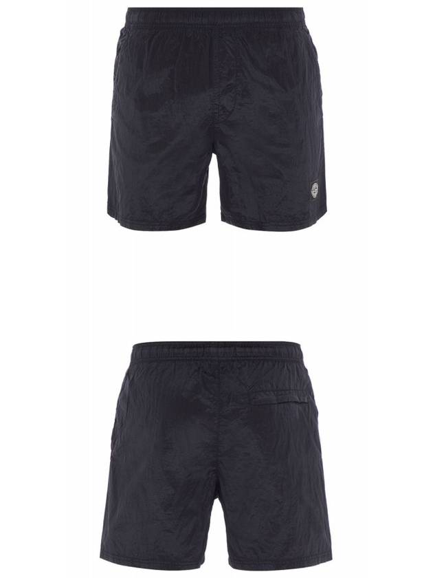 Men's Logo Patch Nylon Swim Shorts Navy - STONE ISLAND - BALAAN 5