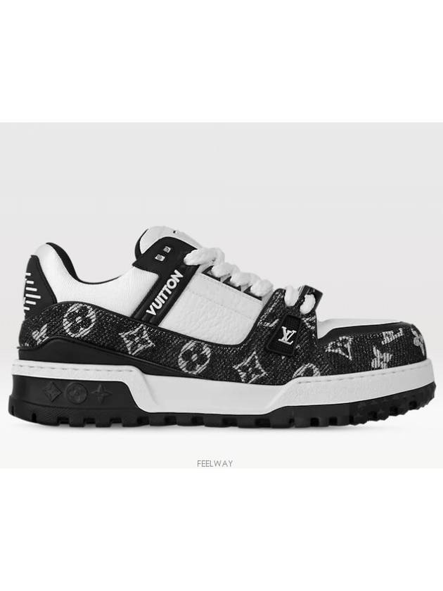 LV Trainer Maxi Low Top Sneakers Black White - LOUIS VUITTON - BALAAN 2