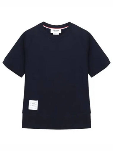 RWB Tab Loopback Cotton Jersey Short Sleeve Tee - THOM BROWNE - BALAAN 1