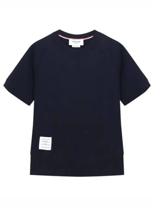 RWB Tab Loopback Cotton Jersey Short Sleeve Tee T Shirt Women - THOM BROWNE - BALAAN 1