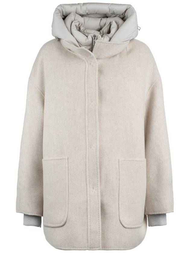 Moorer Reversible Sandy Wool Parka Paired With Down Jacket - MOORER - BALAAN 1