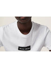 Embroidered Logo Short Sleeve T-Shirt White - MIU MIU - BALAAN 3