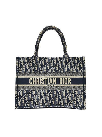 Oblique Small Book Tote Bag Blue - DIOR - BALAAN 1