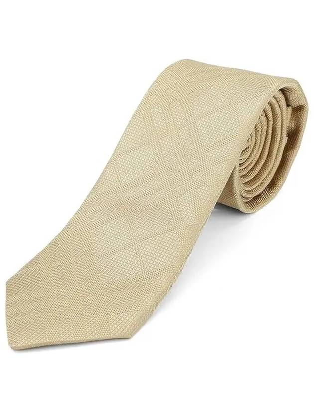 Classic Cut Check Silk Jacquard Tie Beige - BURBERRY - BALAAN 2