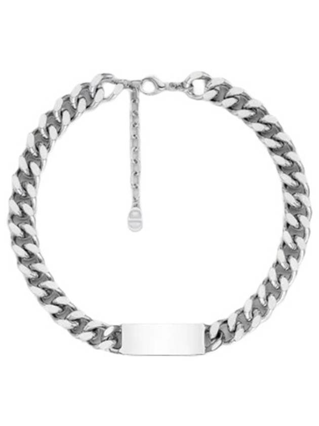 Couture Chain Link Necklace Silver - DIOR - BALAAN 3