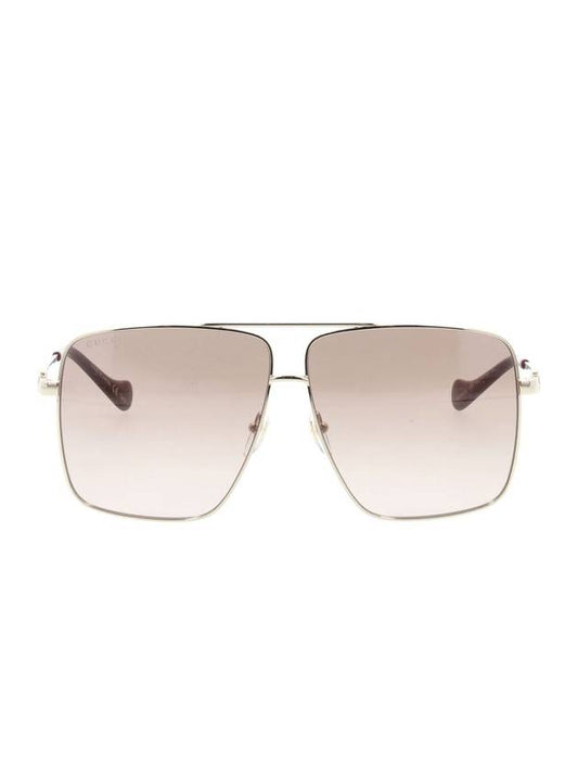 Eyewear Double Bridge Square Sunglasses Pink - GUCCI - BALAAN 1