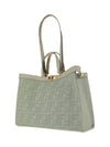 Logo Pattern Medium Canvas Tote Bag Green - FENDI - BALAAN 3