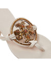 Jeweled Miller Flip Flop Sandals White - TORY BURCH - BALAAN.