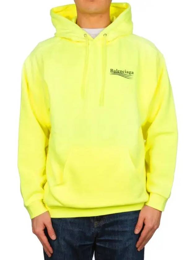 Men's Political Wave Logo Hoodie Neon - BALENCIAGA - BALAAN 3