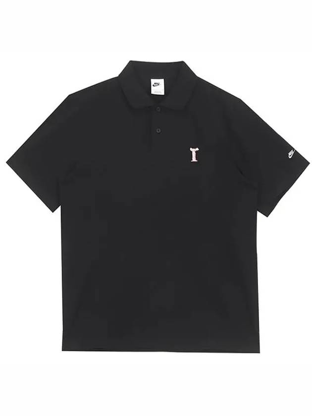 Logo Cotton Polo Shirt Black - NIKE - BALAAN 3