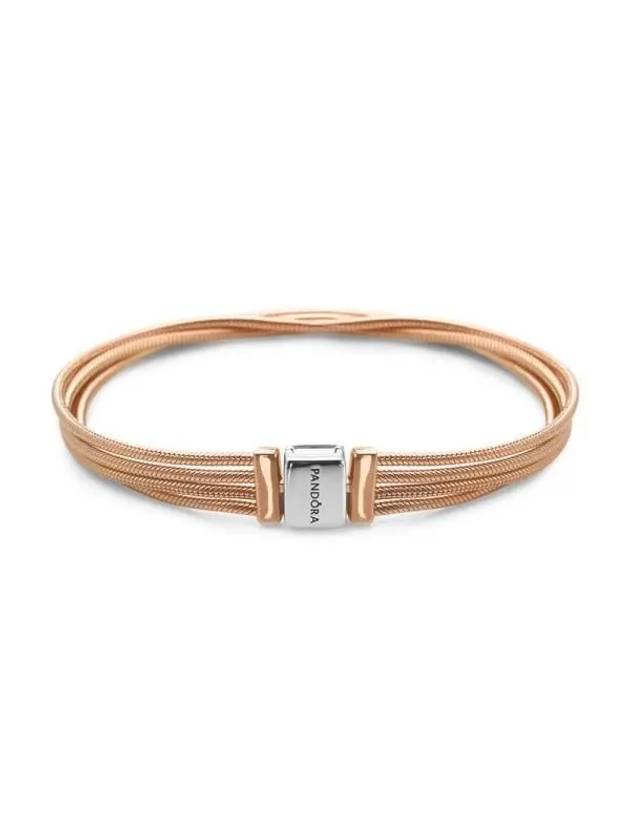 Reflexions Multi Snake Chain Bracelet Rose Gold - PANDORA - BALAAN 3