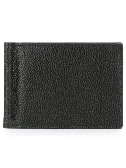 Men's Three Stripes Tab Classic Money Clip Card Wallet Black - THOM BROWNE - BALAAN 2