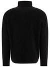 Lambswool GRS Half Zipped Knit Top Black - CP COMPANY - BALAAN 4