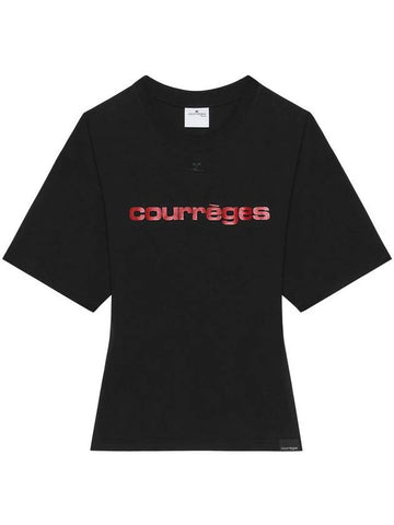 Courrèges Logo-Print T-Shirt - COURREGES - BALAAN 1