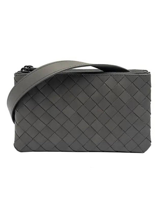 Triple Zipper Cross Bag Grey - BOTTEGA VENETA - BALAAN 1