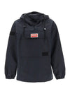 Paris Logo Patch Hood Ripstop Windbreaker Black - KENZO - BALAAN 1