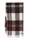 Plaid Check Pattern Lambswool Scarf Brown - PAUL SMITH - BALAAN 1