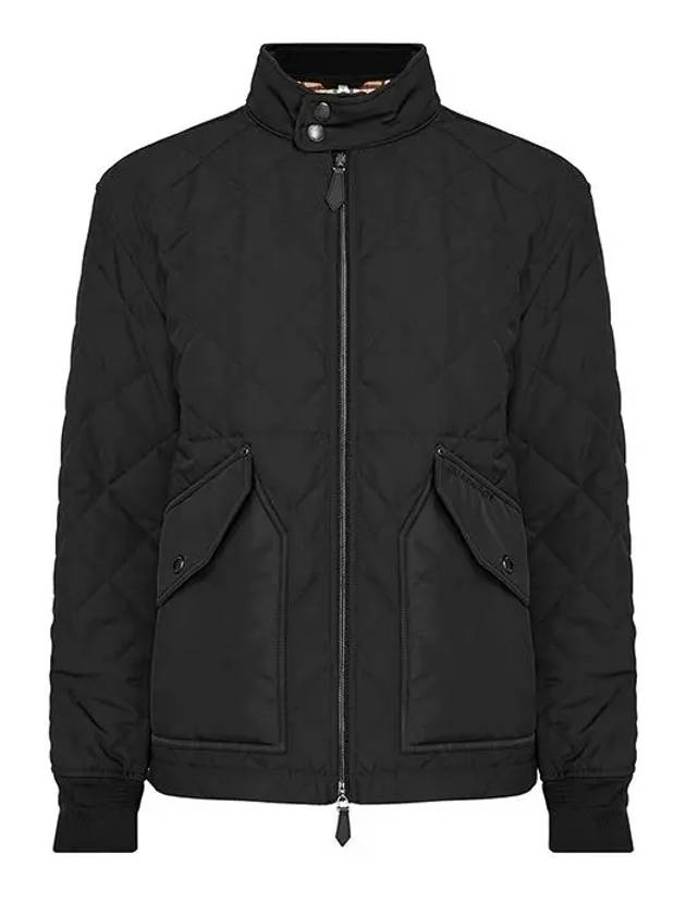 Diamond Quilted Thermoregulated Jacket Black - BURBERRY - BALAAN 5